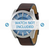 Watch strap Diesel DZ1661 Leather Brown 24mm