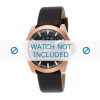 Watch strap Diesel DZ1733 Leather Black 20mm