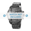 Watch strap Diesel DZ7263 Steel Anthracite grey 24mm