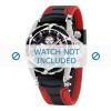 Festina watch strap F16272-8 Leather Black 22mm + red stitching