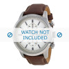 Watch strap Fossil FS4865 Leather Brown 24mm