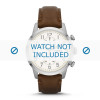 Watch strap Fossil FS4872 Leather Brown 22mm