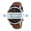 Watch strap Fossil FS4873 Leather Brown 22mm