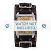 Guess watch strap W0186G2 Croco leather Brown 24mm + white stitching