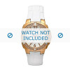 Guess watch strap W11558L1 Leather White