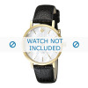 Watch strap Kate Spade New York 1YRU0010 Leather Black 16mm