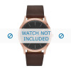 Watch strap Skagen SKW6330 Leather Brown 22mm