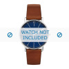Watch strap Skagen SKW6355 Smooth leather Cognac 20mm