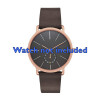 Watch strap Skagen SKW6213 Leather Brown 20mm