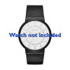 Watch strap Skagen SKW6243 Leather Black 20mm