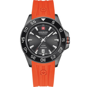 Watch strap Swiss Military Hanowa 06-4221.30.007 Rubber Orange
