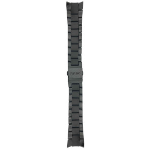 Watch strap Rado 07.04934.10 / 650.0277.3 Titanium Black 22mm