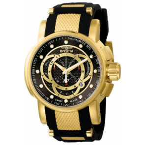 Invicta watch strap 0896.01 / 0895.01 Rubber Black