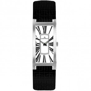 Watch strap Jacques Lemans 1-1572 Leather Black 14mm
