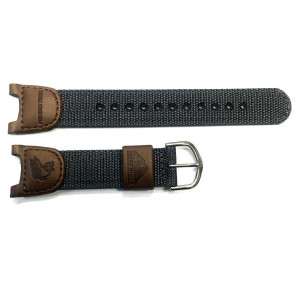 Casio watch strap 10113394 /  2632 / PAS-400B Nylon/perlon Brown + default stitching