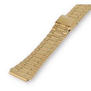 Watch strap Casio A159WGEA-1EF / 10396378 Steel Gold toned 18mm