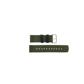 Watch strap Casio 10568024 / PRW-6600YB-3 Leather/Textiles Green 24mm