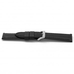 Watch strap Universal H122 Leather Black 22mm