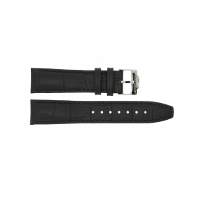 Watch strap Jacques Lemans 1-1284 Croco leather Black 20mm