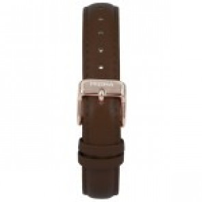 Watch strap Prisma 1441 Leather Dark brown 14mm
