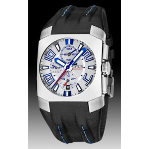 Watch strap Lotus 15410.1 Leather Black