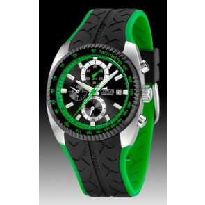Lotus watch strap 15423-6 Rubber Black