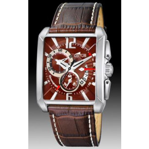 Watch strap Lotus 15536-2 Leather Brown 26mm