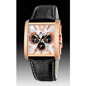 Watch strap Lotus 15540 / 15540-1 / 15540-3 Leather Black 29mm