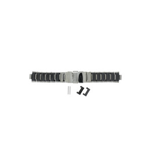 Watch strap Lotus 15591 / 15591-2 / 15591-3 Ceramics Black 15mm
