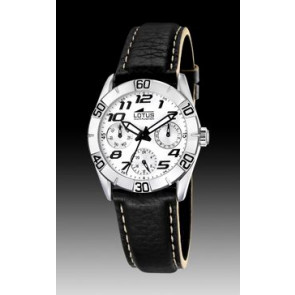 Watch strap Lotus 15651-1 Leather Black 18mm