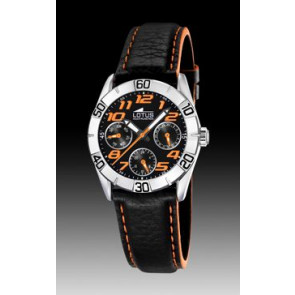 Watch strap Lotus 15651-5 Leather Black 18mm