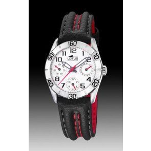 Watch strap Lotus 15651-E Leather Black 18mm