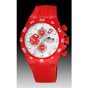 Watch strap 15730-M Rubber Red