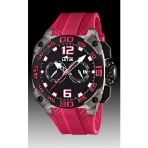 Watch strap Lotus 15791-6 Rubber Red 22mm