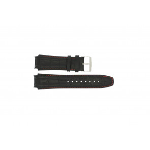 Watch strap Jacques Lemans 1-1661R Leather Black 20mm