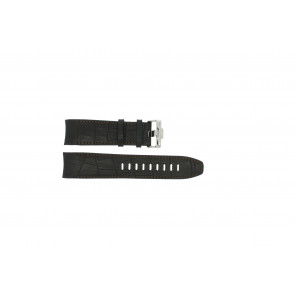 Watch strap Jacques Lemans 1-1690A Leather Black 24mm