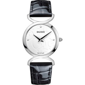 Watch strap Balmain B4671.32.86 / 1732465 Leather Black 17mm