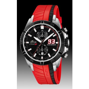 Lotus watch strap 18103-5 Rubber Red