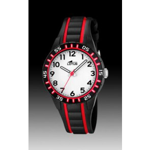 Watch strap Lotus 18172-1 / 18172-5 Silicone Black 15mm