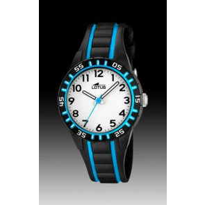 Watch strap Lotus 18172-2 / 18172-6 Silicone Black 15mm
