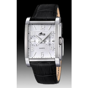 Watch strap Lotus 18221-1 Leather Black 26mm