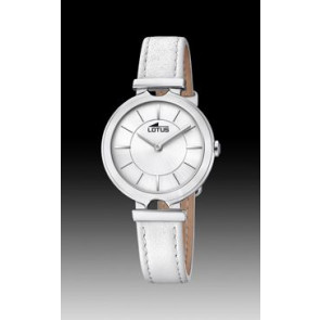 Watch strap Lotus 18451-1 Leather White 12mm