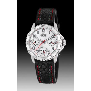 Watch strap Lotus 18583-1 / 18583-3 Leather Black 18mm