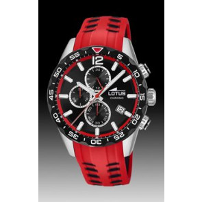 Watch strap Lotus 18590-3 Silicone Red 22mm