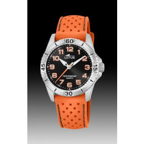 Watch strap Lotus 18663-1 Silicone Orange 18mm
