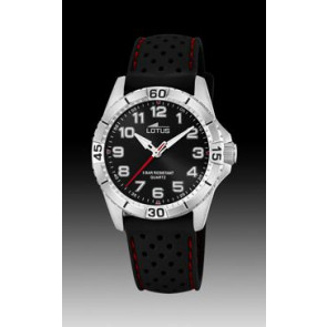 Watch strap Lotus 18663-3 Silicone Black 18mm