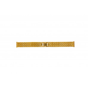 Watch strap Universal 2-584-017 Steel Gold Toned 16mm