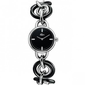 Lacoste watch strap 2000384 / LC-15-3-14-0062 Metal Black 8mm