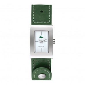 Lacoste watch strap 2000573 / LC-43-3-14-2207 Leather Green 18mm + green stitching