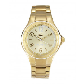 Lacoste watch strap 2000880 / LC-69-3-34-2583 Metal Gold Toned 18mm